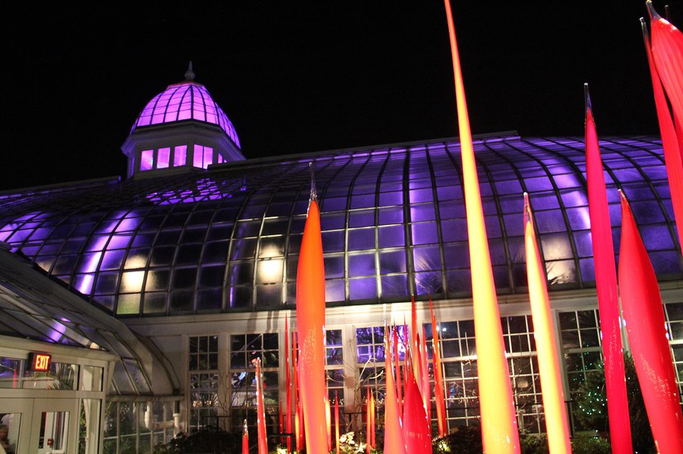 Conservatory Aglow Franklin Park Conservatory Columbus Holiday Light